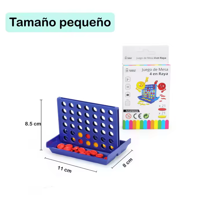 Lote de 6 a 24 unidades de juegos para niños, Juego 4 en raya, 2 tamaños disponibles, Juego para viaje, Detalles para invitados de boda niños, Regalos para cumpleaños infantil, Detalles niños, Regalantes.com - 1