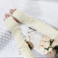 Guantes De Moda Para Mujer Con Mangas Largas Y Sin Dedos Tejidos En Punto Acolchados Para Otoño E Invierno Con Agujero Para El Pulgar PH356 - details 7
