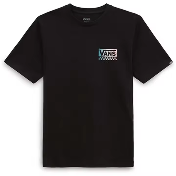 Camiseta de Manga Corta Vans Global Stack-B para niños en color negro - 1