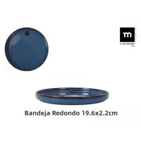 MAXHOME-La Mediterránea Bandeja Redonda Chester Azul,Set de 4,8 piezas de Platos Porcelana,plato de cena,plato para carne,Pasta, bandeja,Varios medidas - details 1