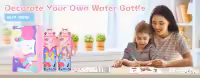 Botella Térmica Para Niños 400ML Unicornio Mantener Agua Fría Botella De Agua Portátil Para Viajes Y Escuela Libre BPA - details 0