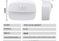 Lámpara Nocturna Inteligente LED Para Armario Con Sensor De Movimiento PIR Luz De Bajo Gabinete Para Cocina Dormitorio Y Escaleras - details 7