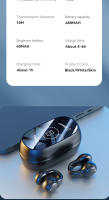 Auriculares Bluetooth de Conducción ósea M47 with Clip para la Oreja - Larga Resistencia y Pantalla Digital - details 11