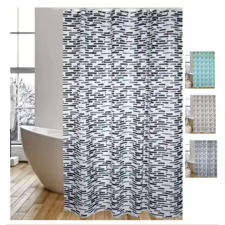 CORTINA DE BANO POLIESTER 180X200CM LOFT - 1