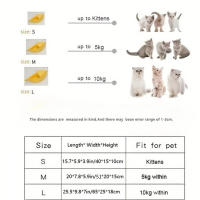 Cama Para Gato En Forma De Plátano Casa Cozy Y Divertida Almohadilla De Gato Caliente Duradera Portátil Jaula Para Mascotas Colores Variados Suministros Para Gatos - details 0
