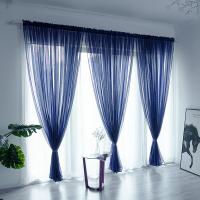 Cortina De Tules Sólida Y Transparente 100x200cm Para Sala De Estar Y Dormitorio Panel De Cortina Exterior Moderno Sin Doble Capa Ni Aislamiento Solar - details 11