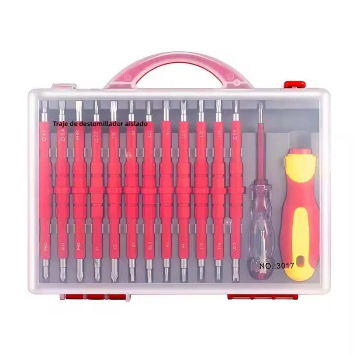 Juego De Destornilladores Aislados 26 En 1 1000V Con Imán Para Eléctricos Herramientas Profesionales De Acero Cromo-vanadio Set De Herramientas Manuales - 1
