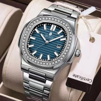 Reloj De Cuarzo Para Hombre Moda Negocios Casual Resistente Al Agua Con Calendario Completo Regalo Elegante De Cumpleaños Decoración Diaria Para Ropa - details 0