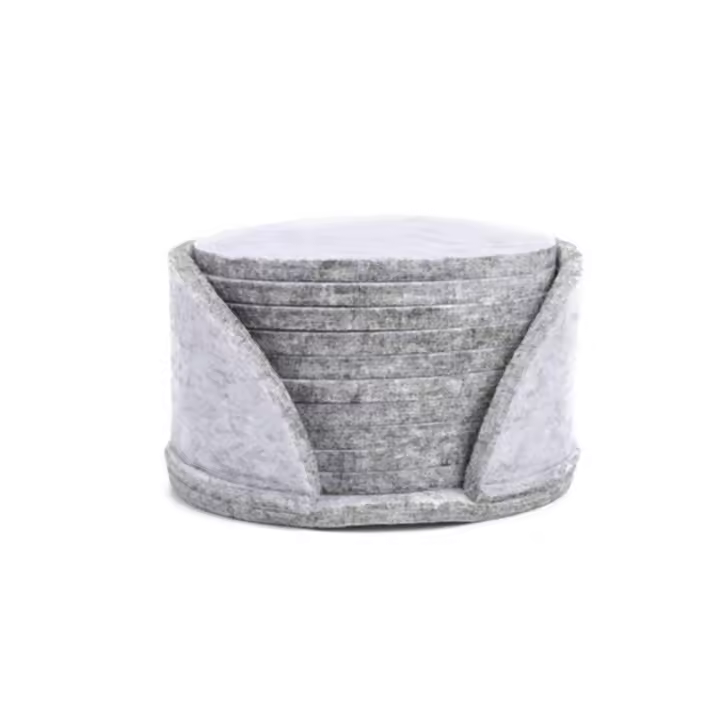 10pcs Coasters Redondos De Tapete Para Mesa De Comedor Protector Antigolpes Resistente Al Calor Para Taza De Té Y Café Accesorios De Cocina Modernos Fabricados En Tela Ecológicos - 1