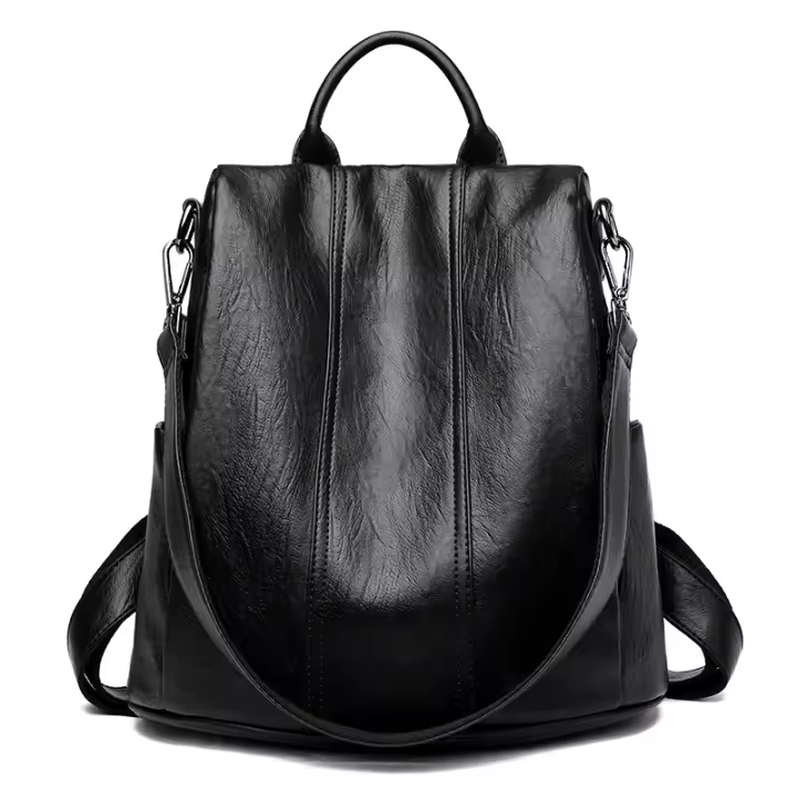 Mochila para mujer, nueva, estilo coreano, moderna, versátil, multifuncional, sencilla, antirrobo, para viajes, de cuero suave - 1
