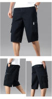 Shorts Casuales Para Hombre De Algodón Cómodo De Longitud Rodilla Con Bolsillo Cierre De Cremallera Estilo Recto Y Relajado Para Playa Y Correr - details 5