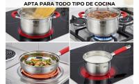 Bateria de cocina de 6 piezas Ota Line con sus tapaderas en acero inoxidable - details 2