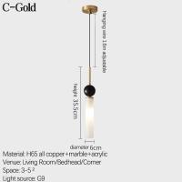 Lámpara De Pared LED Moderna En Cuatro Y Mármol Para Restaurante Pasillo Dormitorio Iluminación Interior Simplicidad Decorativa Para El Hogar - details 4
