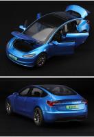 Nueva 2024 Tesla Model 3 En Miniatura 1:32 Coche De Juguete De Aleación Con Sonido Y Luz Metal Casting Para Niños Vehículo - details 6