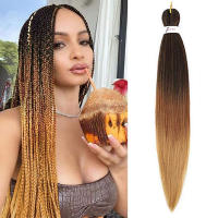 Extension De Cabello Sintético De 26 Pulgadas Color Negro Natural Pre Estirado Kanekalon Para Mujeres Y Niñas Uso Diario Y Fiestas - details 7