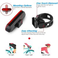 Luz trasera de Bicicleta al Aire Libre COB Luz de advencencia de seurad Accesorios para Montado Luz trasera de Bicicleta Potente LED USB recargable impermeable 2 piezas - details 0