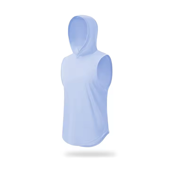 Top De Entrenamiento Con Capucha Para Hombres Top De Correr Mesh Secado Rápido Sin Mangas Deporte Al Aire Libre Baloncesto - 1
