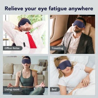 Mascarilla De Ojos Caliente Con Carga USB Masaje De Vibración Para Alivio De La Fatiga Ocular Calor Para Dormir Oficina Hogar Viaje Con Cubierta Antipolvo - details 5