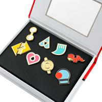 Set De Broches De Badges De Gimnasio Pokémon De Kanto Johto Hoenn Sinnoh Unova Kalos Y Islas Naranja Accesorios Para Cosplay Unisex - details 0