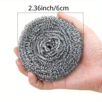 6pcs Escobillas De Limpieza De Acero Para Lavado De Platos Ollas Horno Barbacoa Esponja De Cocina Para Sink - details 1