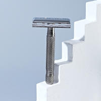 Afeitadora De Seguridad De Acero Inoxidable Para Hombres Barbería Afeitarse Barba Doble Corte Manual Barbeador - details 0