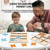 Juego De Ajedrez Montessori De Madera Para Niños Juego Educativo De Interacción Y Desarrollo Inteligente Tamaño 14.5x14.5x0.7cm - details 3