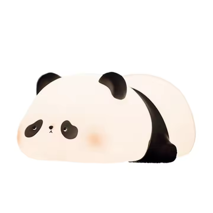 Mentir Panda colorido silicona noche luz hogar habitación lámpara de cabecera para dormitorio niños habitación - 1