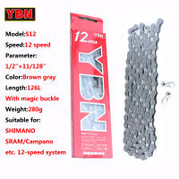 Cadena De Bicicleta YBN Para Montaña Y Carretera 10/11/12 Velocidades Compatible Con SHIMANO SRAM Con Cerradura De Enlaces - details 10