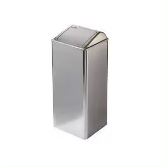 MEDICLINICS PP0080C Papelera con tapa auto-retorno Acero Brillo - 1