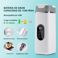 Batidor De Frutas Portátil 420ML 12 Hojas Recargable USB Mezclador De Smoothies 2 En 1 Botella De Cocina Herramienta De Alimentos - details 3