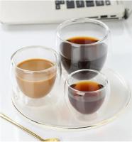 Taza De Café Expreso Doble Aislamiento En Vidrio Transparente Tamaño Variado Para Cerveza Té Leche Whiskey Bebida Ecológica Hecha a Mano - details 8