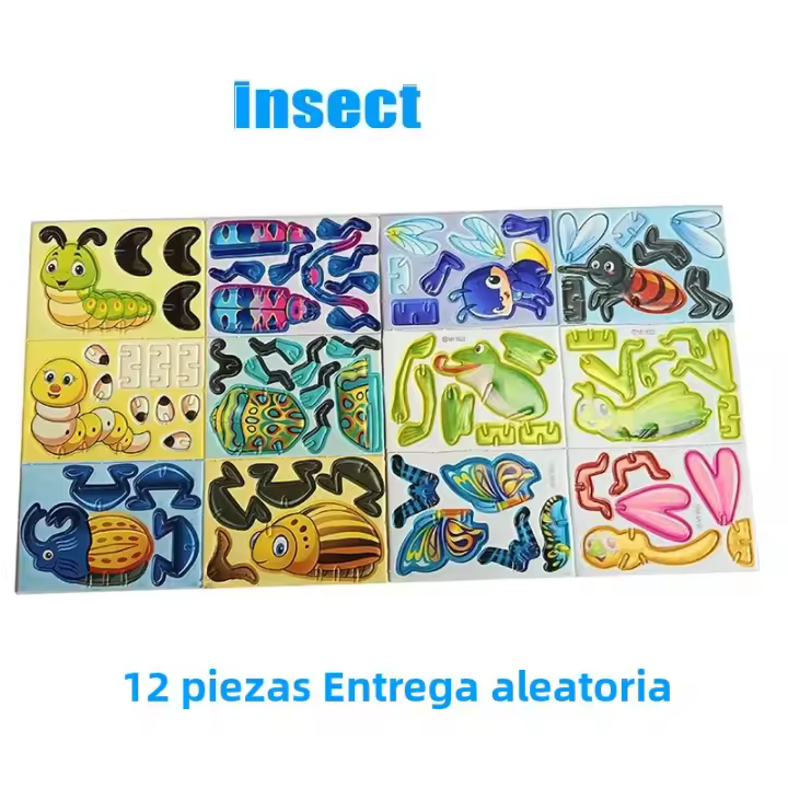 Rompecabezas 3D De Animales En Espuma Juguetes Educativos Para Niños Regalos De Cumpleaños Para Invitados Incentivos De Clase Empaque De 12-24 Piezas - 1