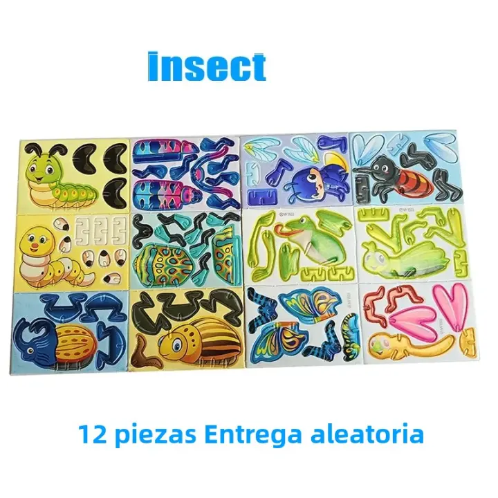Rompecabezas 3D De Animales En Espuma Juguetes Educativos Para Niños Regalos De Cumpleaños Para Invitados Incentivos De Clase Empaque De 12-24 Piezas - 1