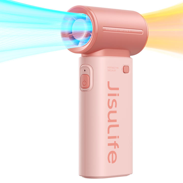 JISULIFE Ventilador Portátil De Turbo Potencia Alta Velocidad 5 Velocidades Recargable 3600mAh Diseño De Bolsillo Mini