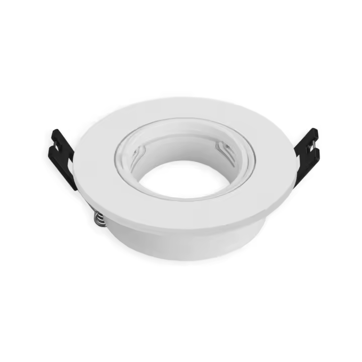 Aro Basculante GU10 Redondo Blanco Matel - Kit Aro Empotrable - 1