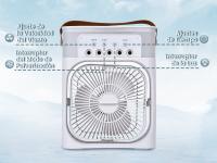 Mini Aire Acondicionado Portatil, 5 en 1 Refrigerador de Aire Portatil, Mini Refrigerador de Aire Móvil Ventilador, 3 Velocidades, Modos de Niebla, 7 LED Hogary, 2-8H Cronometrado - details 0