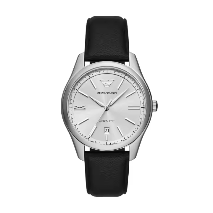 Emporio Armani Reloj LEATHER，BLACK，AUTOMATIC/3 HAND DATE AR60077 - 1