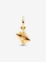 Pandora - Charm Colgante con sobre y Carta de Amor-Baño de Oro de 14K - details 0