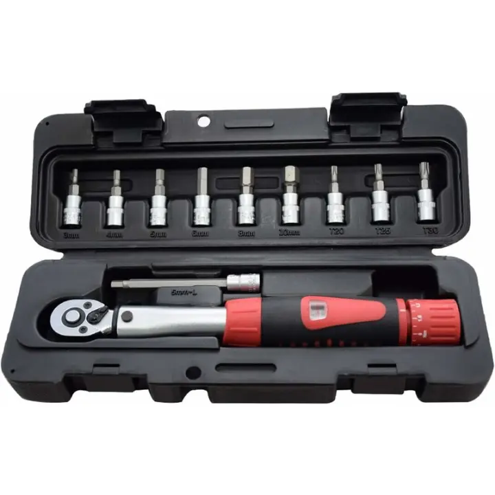 Llave dinamométrica para bicicleta con 10 accesorios 1/4 2-15 Nm - 1