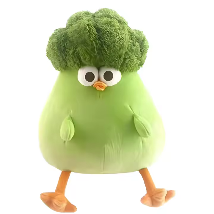 Muñeco De Peluche Miniso Broccoli Dundun Chicken Doll Coliflor Broccoli Dundun Chicken Doll Regalo De Cumpleaños Lindo Juguete De Algodón PP Para Adultos Y Adolescentes - 1