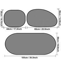 Juego De 5 Protecciones Sol Para Coche Universal Cubierta Malla Para Parabrisas Delantero Lateral Y Trasero Accesorios Exteriores Para Automóvil - details 0