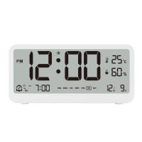 Reloj De Alarma Digital Multifuncional 8001-EN Con Display De Temperatura Y Humedad LED Ajustable Modos Doble Pantalla Moderna - details 10