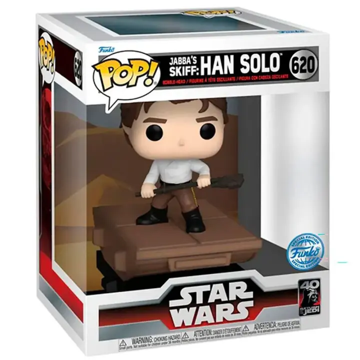 Funko Figura Pop Deluxe Star Wars Jabba Skiff Han Solo Exclusive - 1