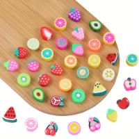 1 Pack De 30/100 Piezas De Arcilla Polimérica Para Mujer En Forma De Estrella Fruta Flor Corazón Y Con Cuentas Para Creación De Joyería DIY Pulseras Collares - details 2
