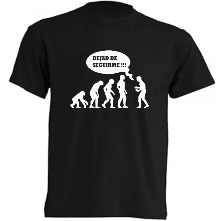 Camiseta Dejad de Seguirme - | Algodón | Manga Corta - Tejido tubular, sin costuras laterales. - Punto liso - 1