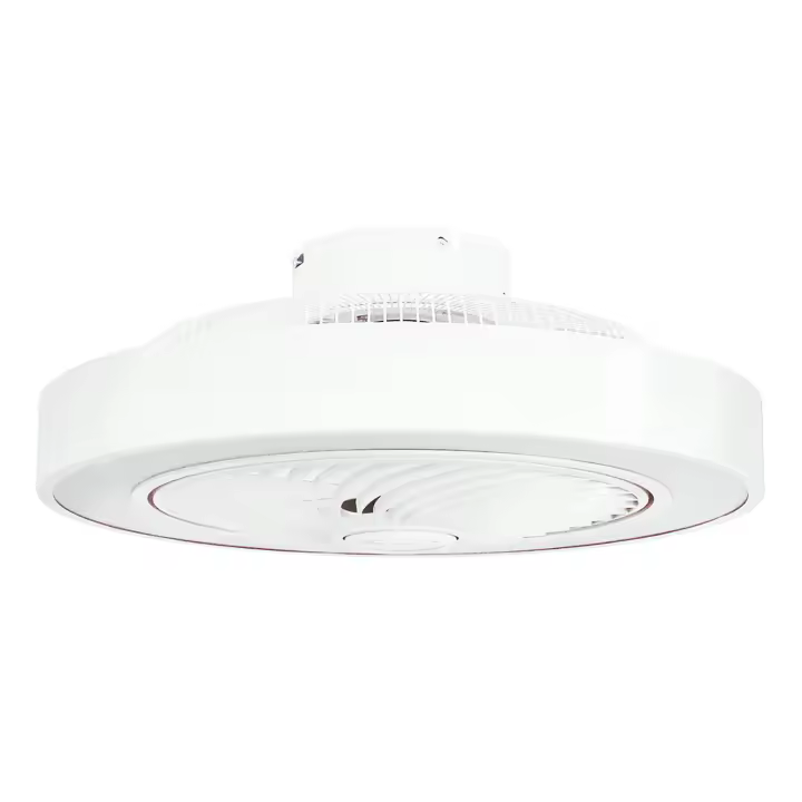 Ventilador de techo Jocca con plafón de 8 aspas camufladas a través de una rejilla con diámetro de 55cm, con 3 opciones de luz, temporizador de 1-2 horas, función de verano e invierno, mando a distancia y app móvil - 1