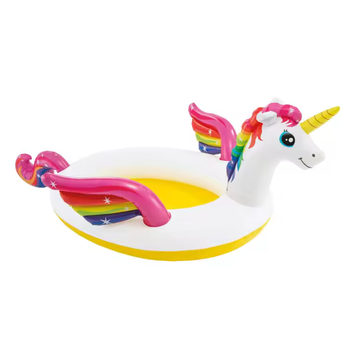 Piscina unicornio hinchable intex con pulverizador - 1
