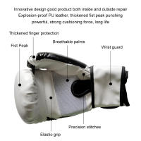 Guantes De Boxeo Para Adultos Resistente Al Desgaste Y Transpirables Equipamiento De Kickboxing Para Atletas Unisex - details 3