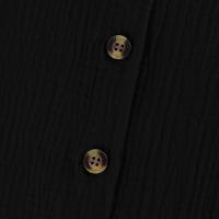 Vestido Elegante De Verano Para Mujer Con Cuello En V Y Mangas Cortas Botones Y Cuello Encogible Vestido De Oficina Para Dama Con Estilo Robe - details 17