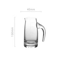 Dispensador De Whiskey Europeo De 4oz Baijiu Vaso De Vidrio Con Manija Y Escala Transparente Para Hogar Vodka Cocktails - details 6